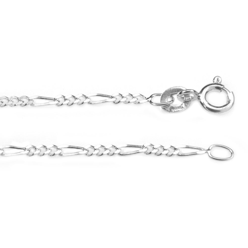 Sterling silver figaro chain 40cm