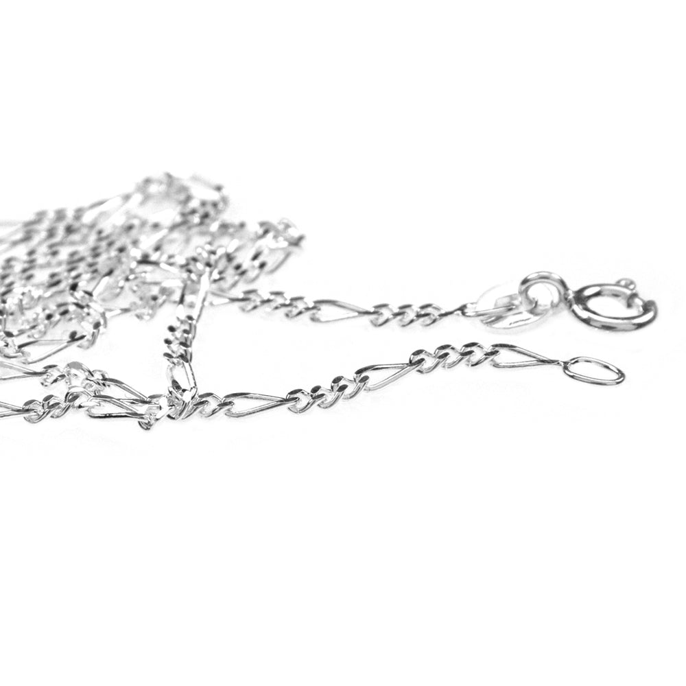 Sterling silver figaro chain 40cm