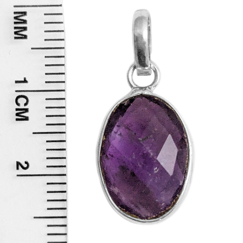 Pendentif améthyste en argent massif 925