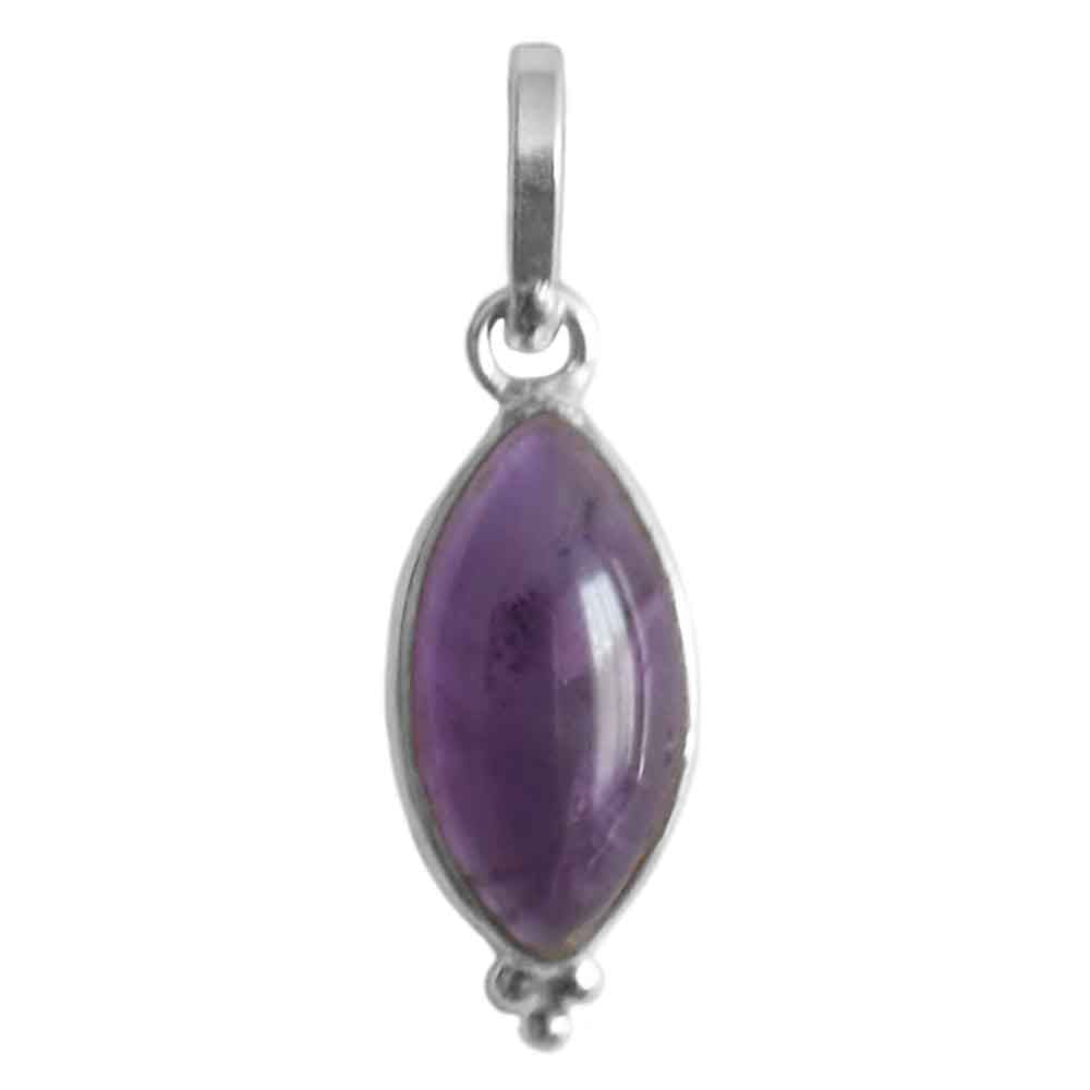 Amethyst sterling silver pendant