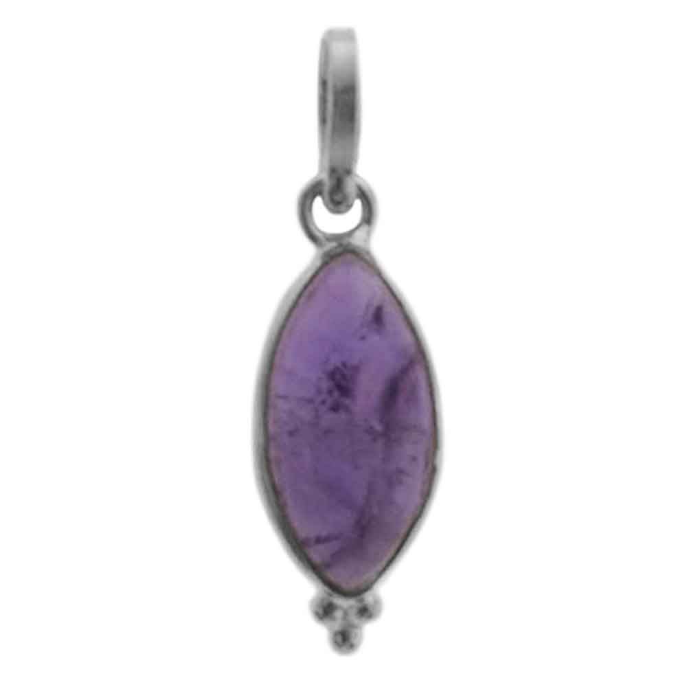 Amethyst sterling silver pendant