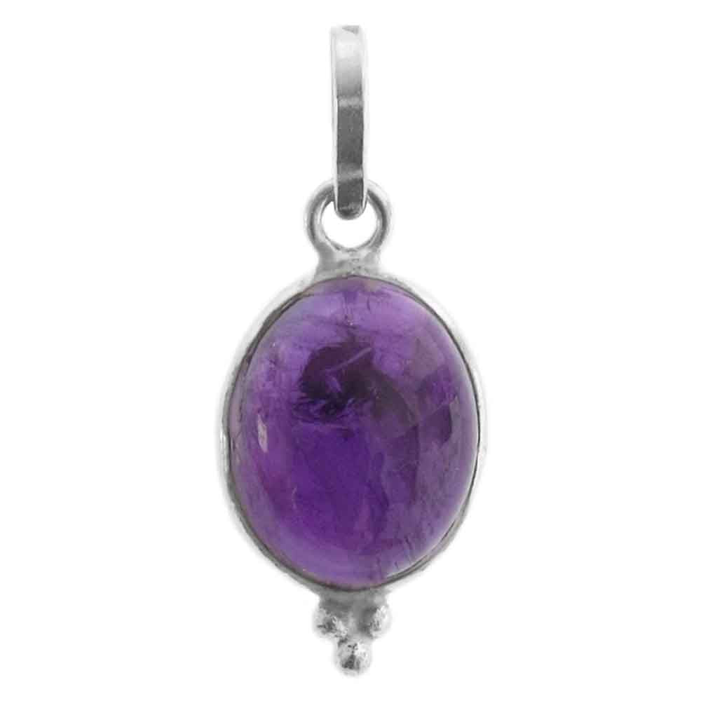 Amethyst sterling silver pendant
