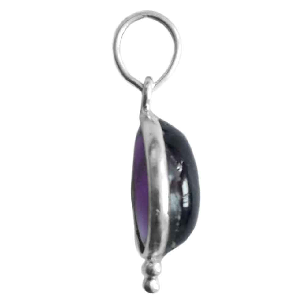 Amethyst sterling silver pendant
