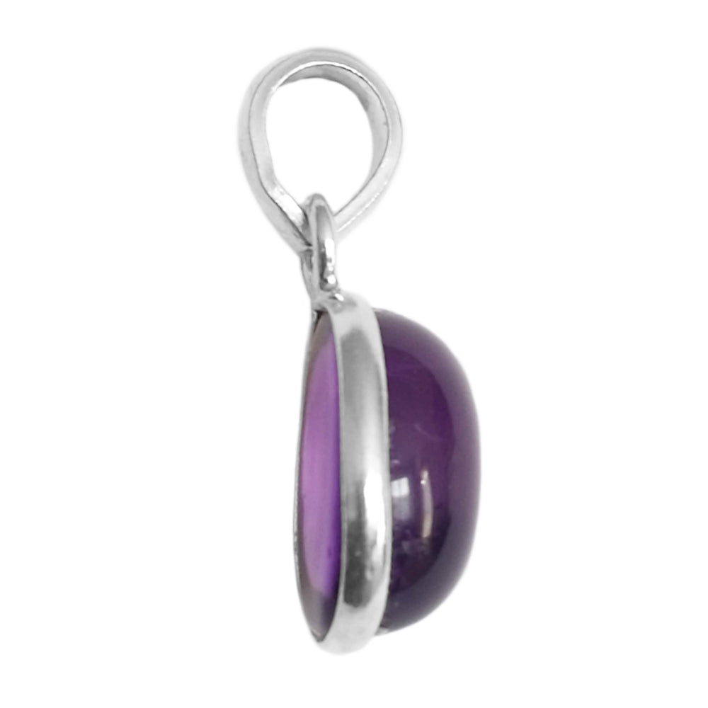 Amethyst sterling silver pendant