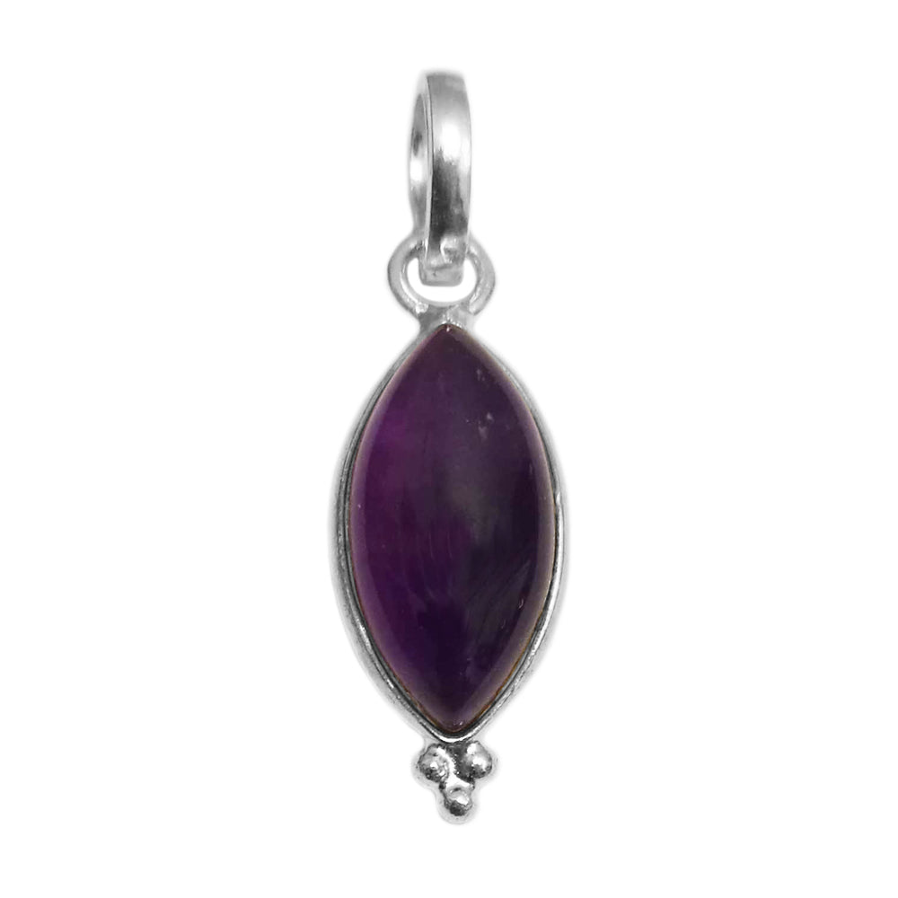 Amethyst sterling silver pendant