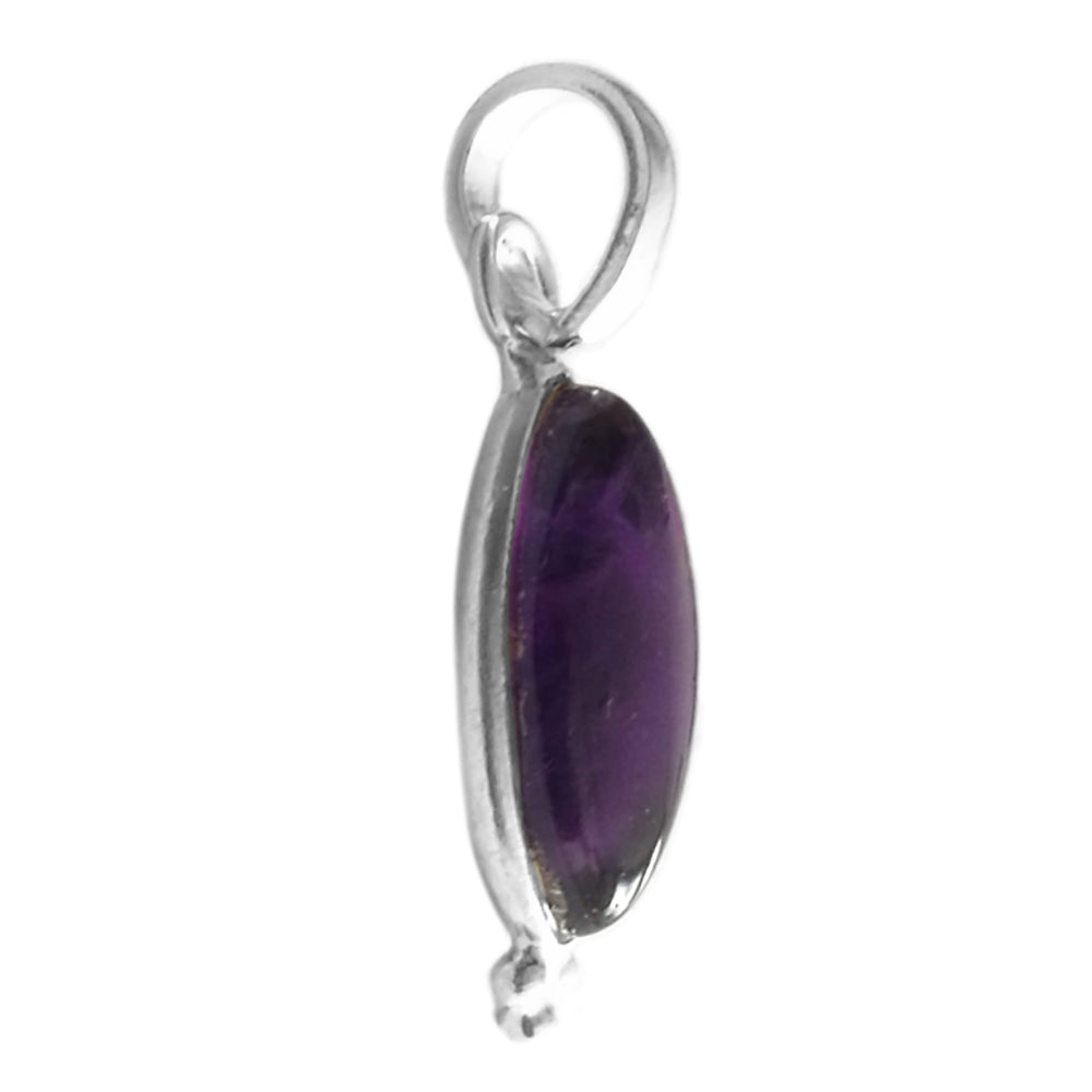 Amethyst sterling silver pendant