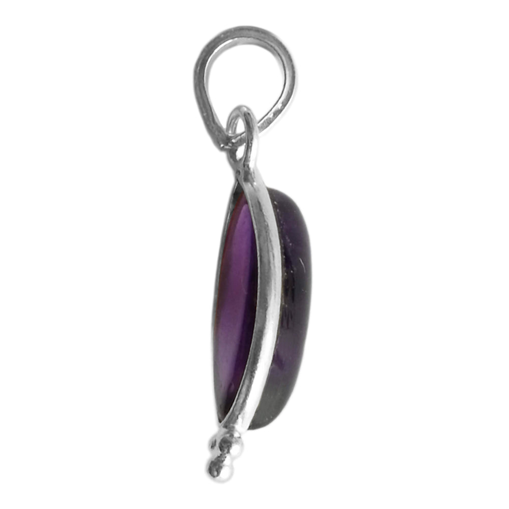 Amethyst sterling silver pendant