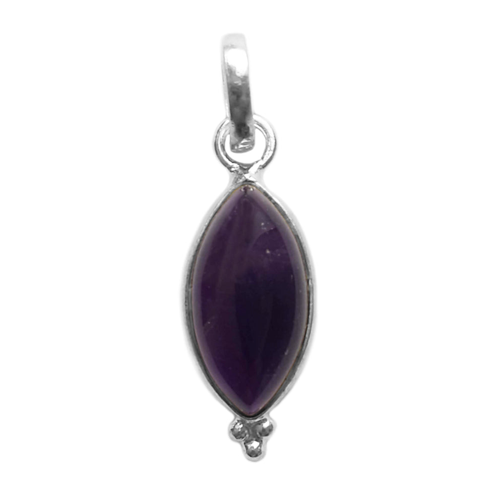 Amethyst sterling silver pendant