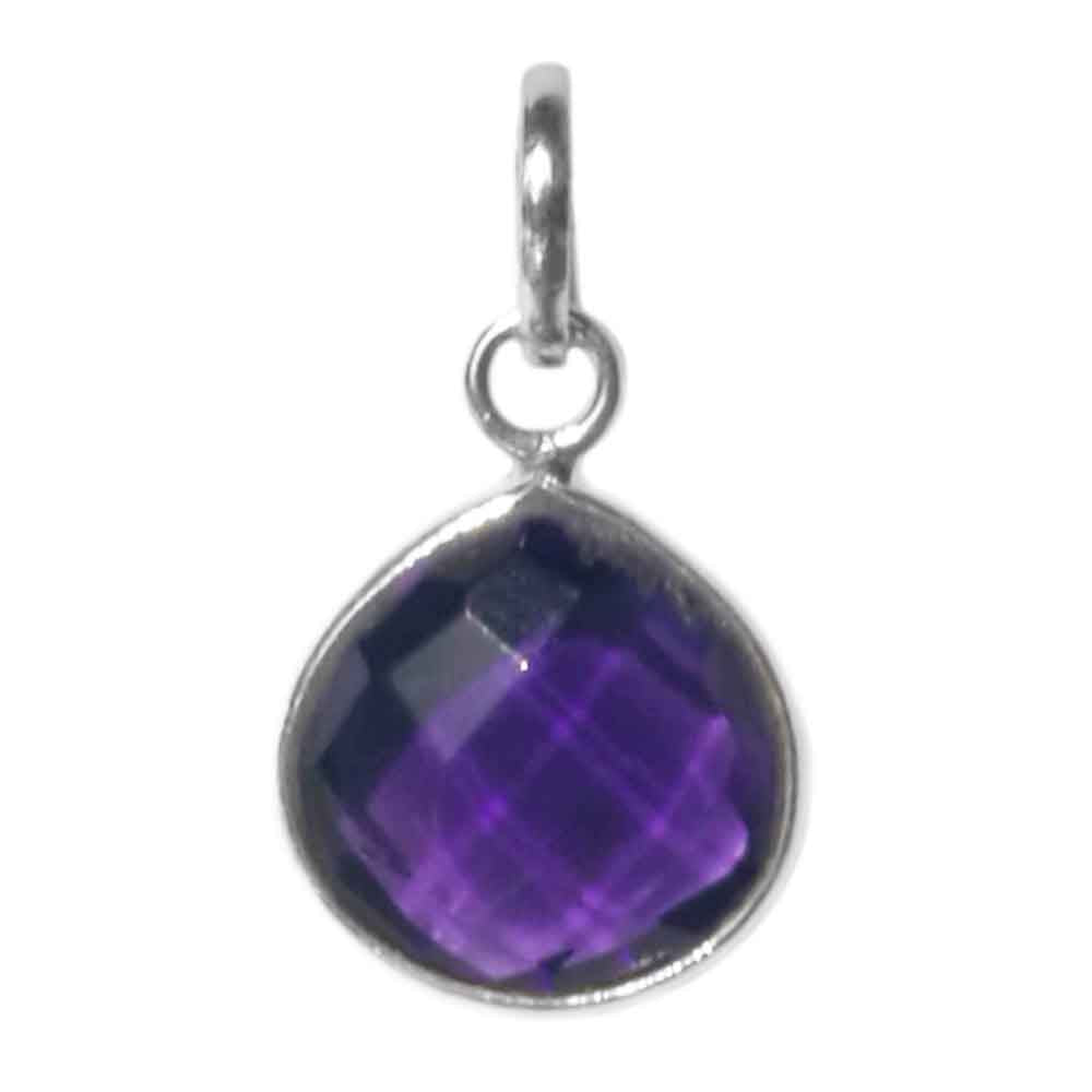 Amethyst sterling silver pendant