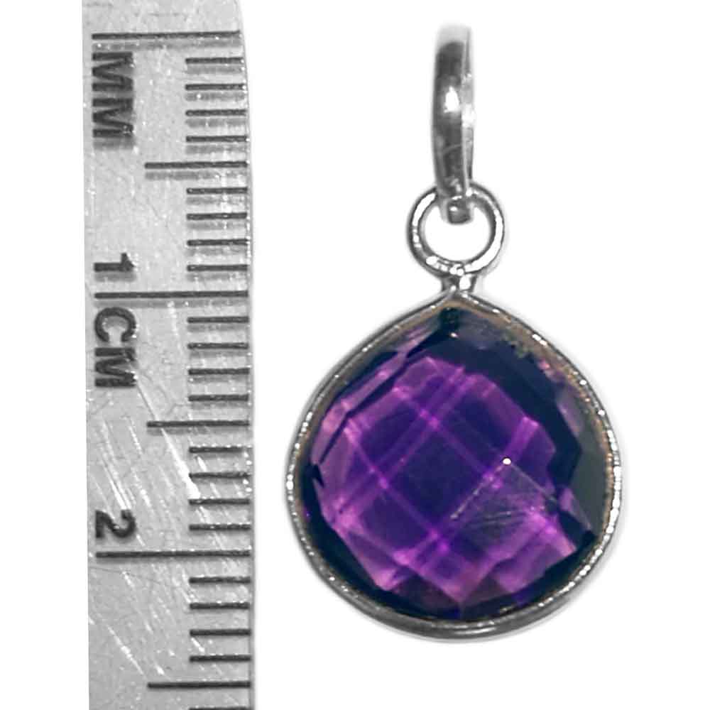 Amethyst sterling silver pendant