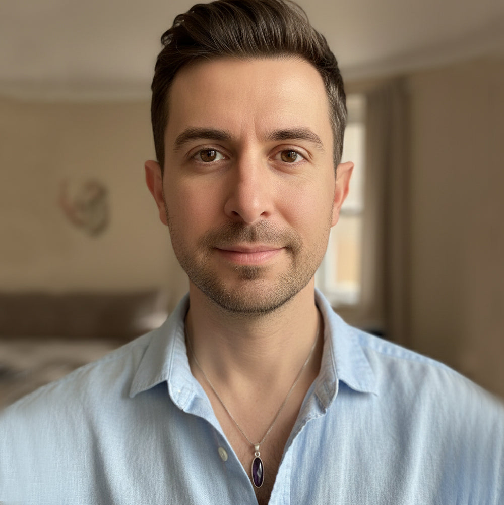 Amethyst pendant in sterling silver 925