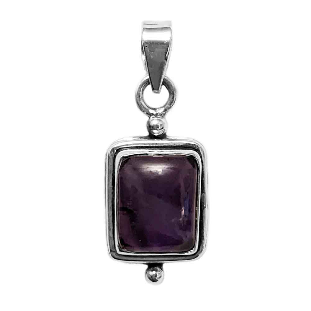 Amethyst sterling silver pendant