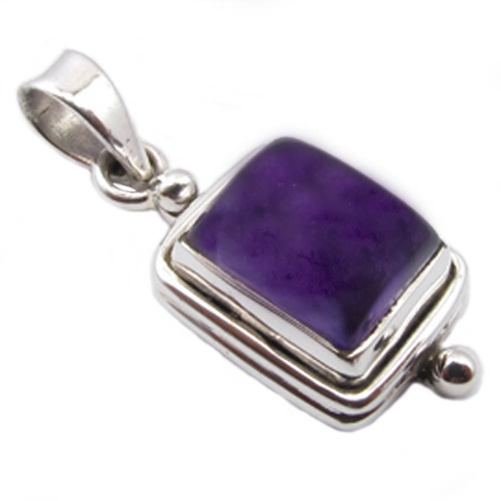 Amethyst sterling silver pendant