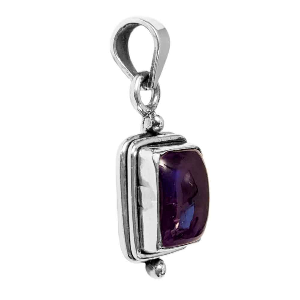 Amethyst sterling silver pendant