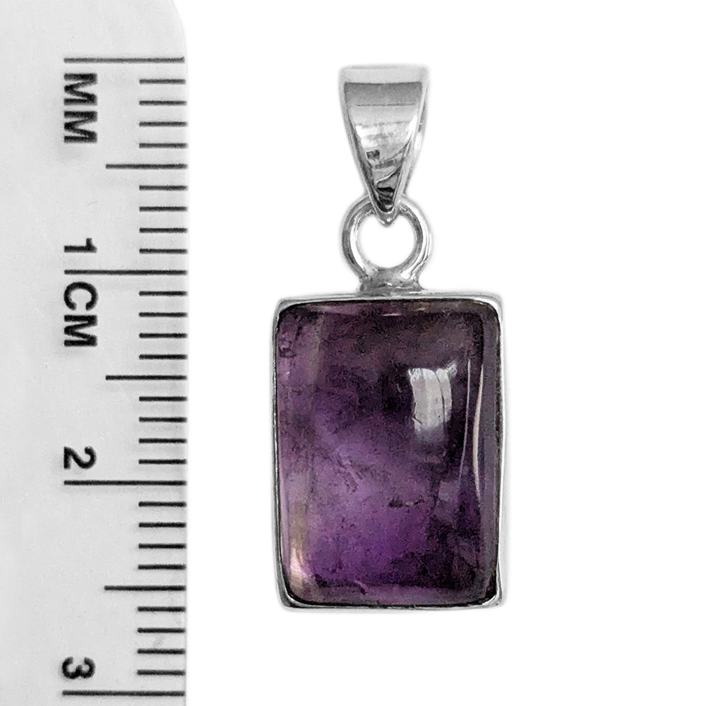 Amethyst sterling silver pendant