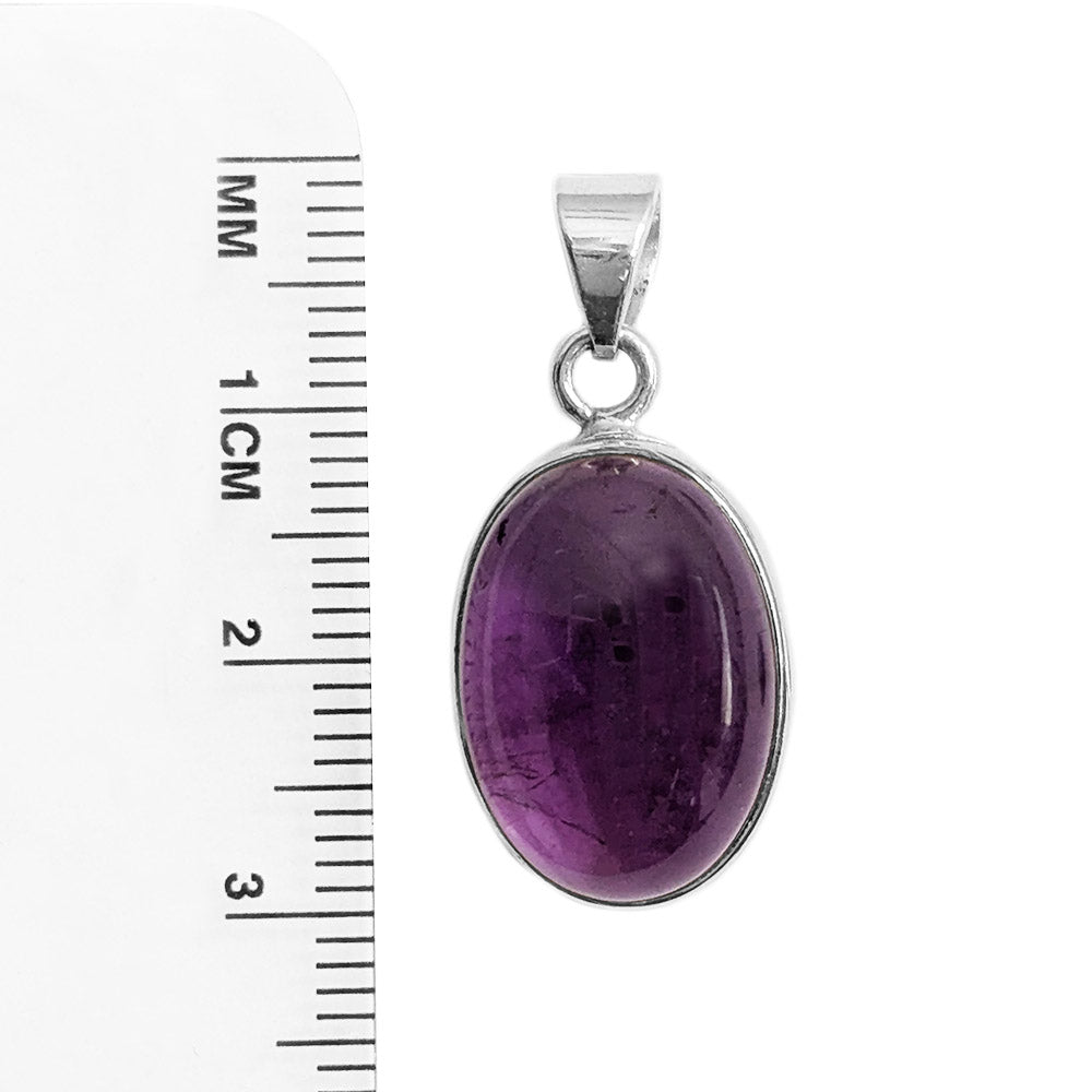 Amethyst sterling silver pendant