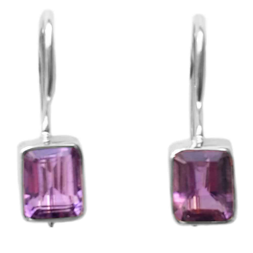 Amethyst sterling silver earrings