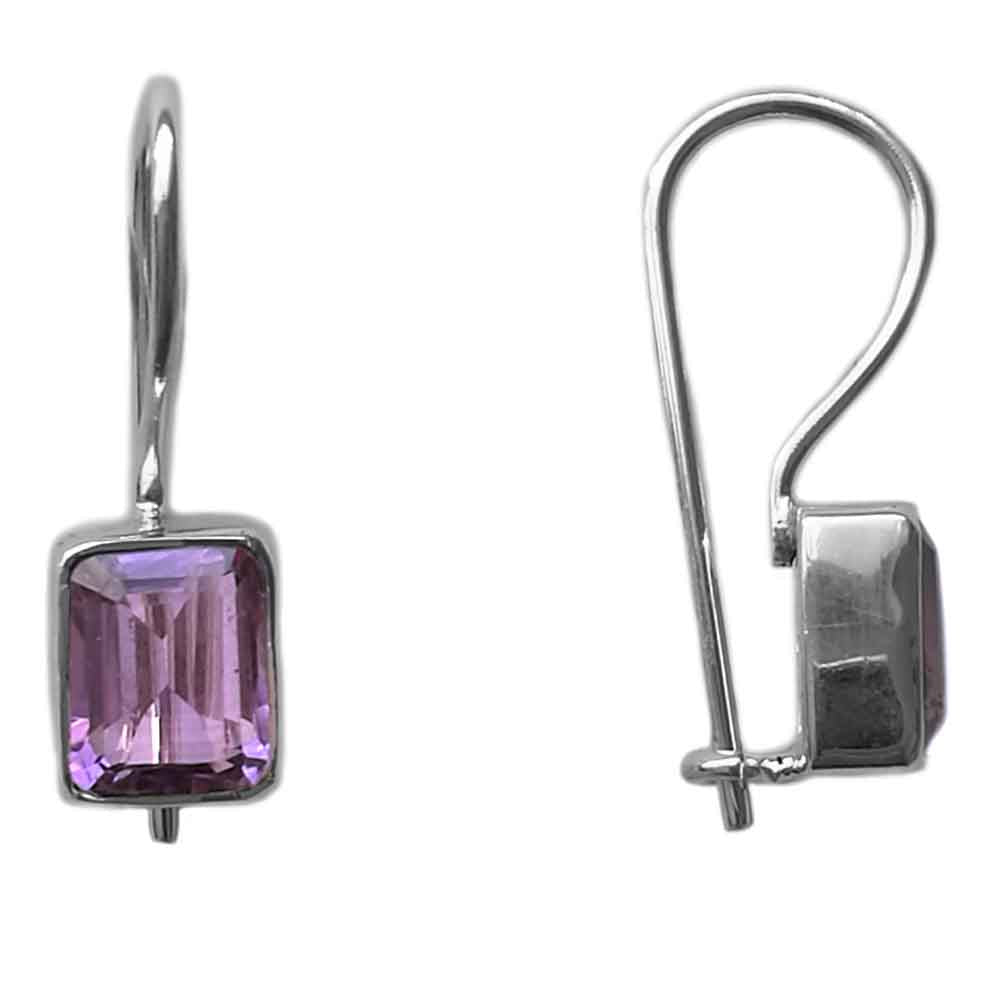 Amethyst sterling silver earrings