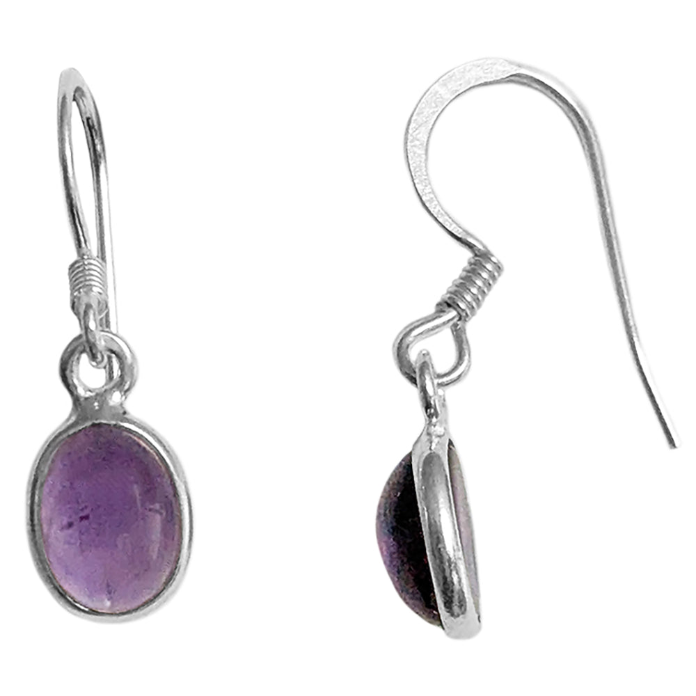 Boucles d’oreilles améthyste en argent massif 925