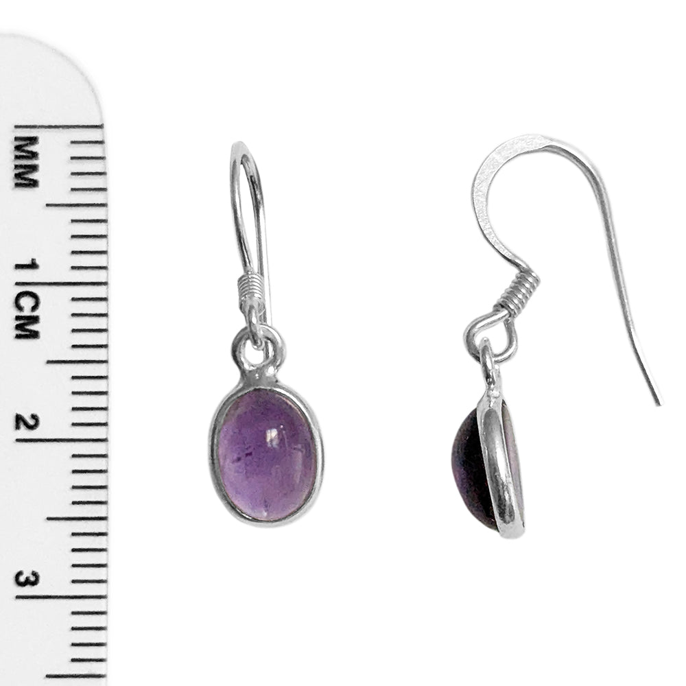 Boucles d’oreilles améthyste en argent massif 925
