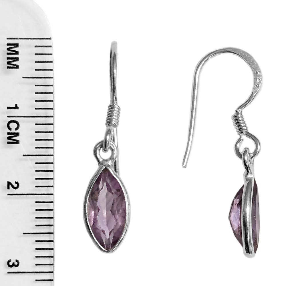 Amethyst sterling silver earrings
