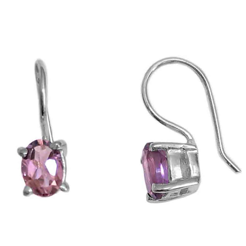 Boucles d’oreilles améthyste en argent massif 925