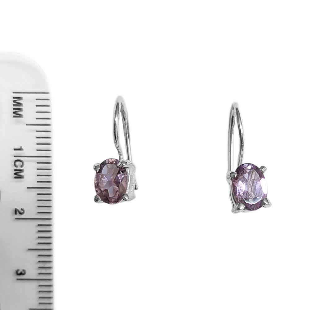 Boucles d’oreilles améthyste en argent massif 925