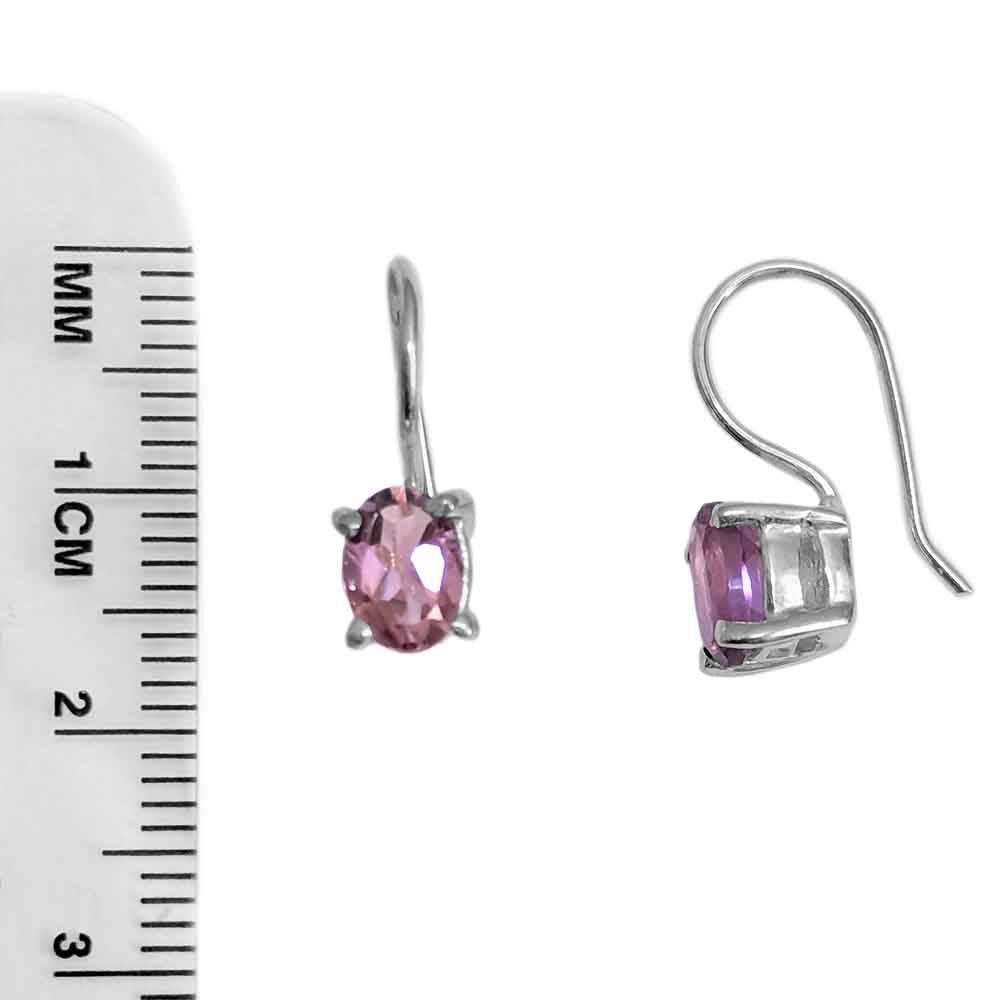 Boucles d’oreilles améthyste en argent massif 925