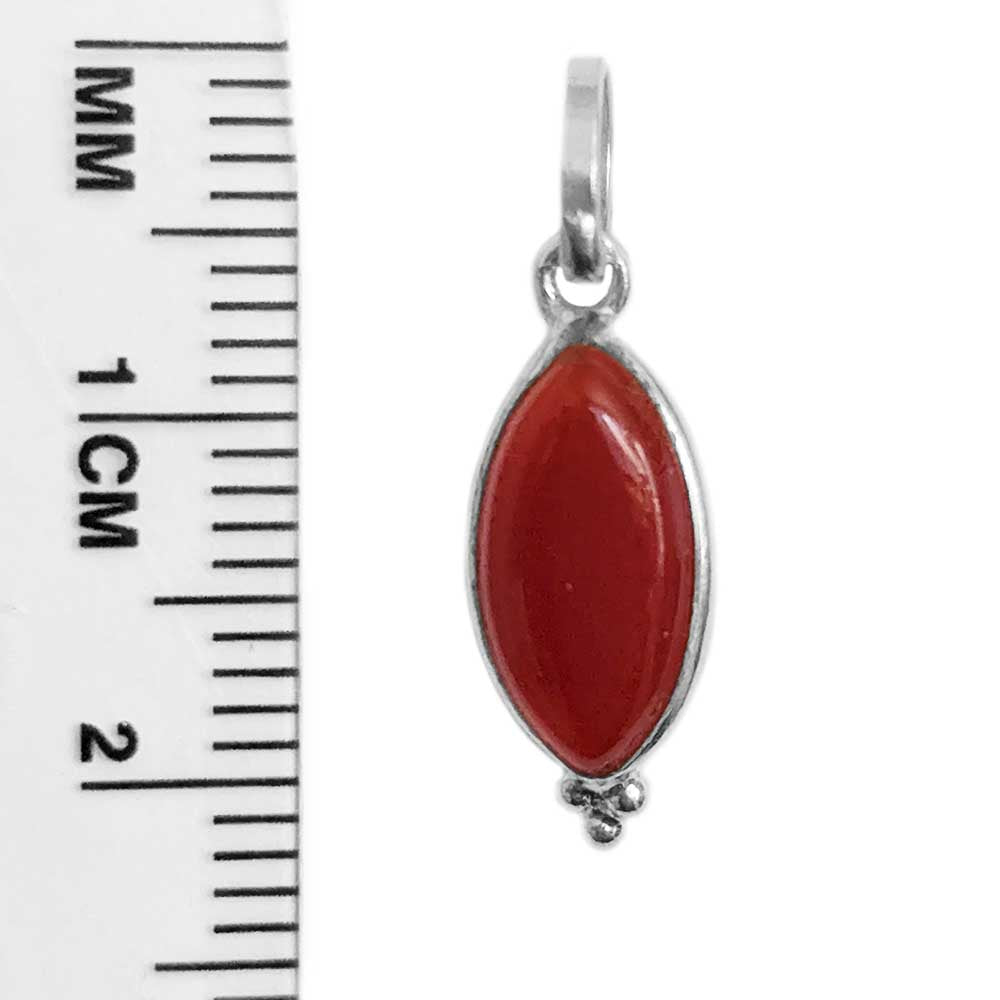 Pendentif cornaline en argent massif 925