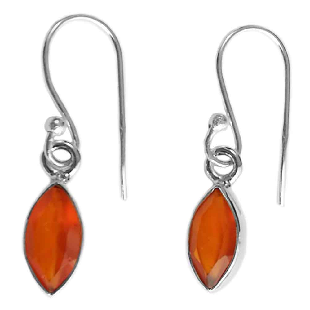 Carnelian sterling silver earrings