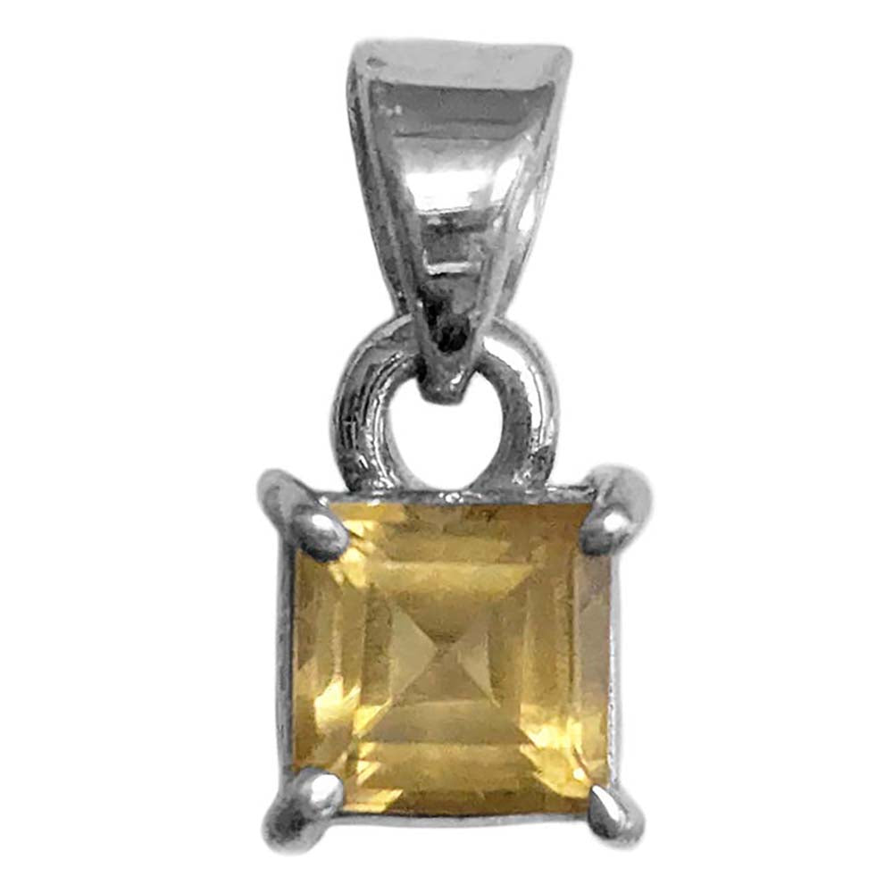 Citrine sterling silver pendant