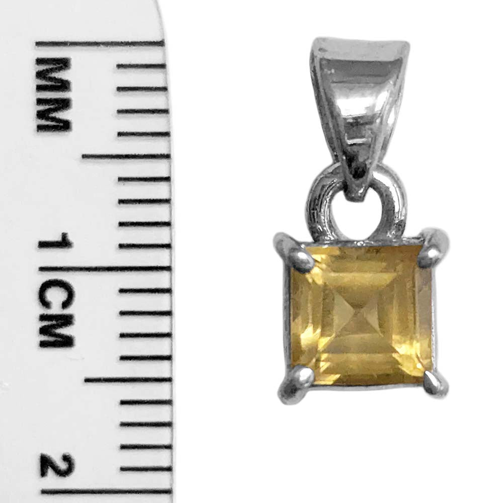 Citrine sterling silver pendant