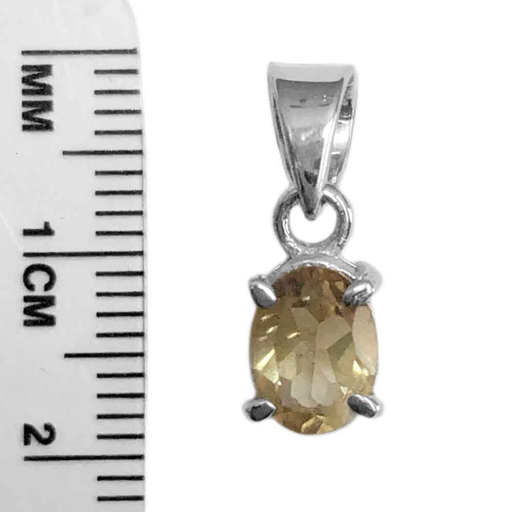 Pendentif citrine en argent massif 925