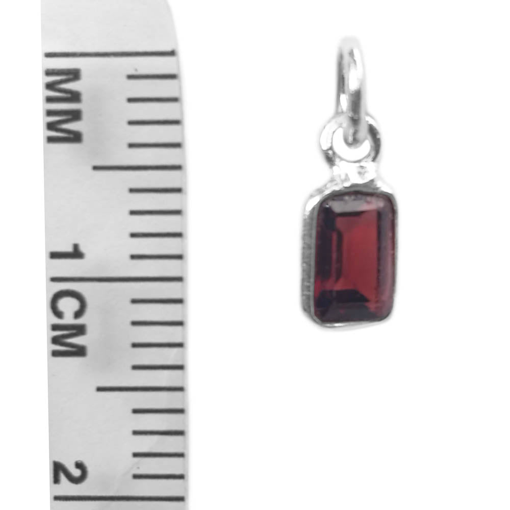 Pendentif grenat en argent massif 925