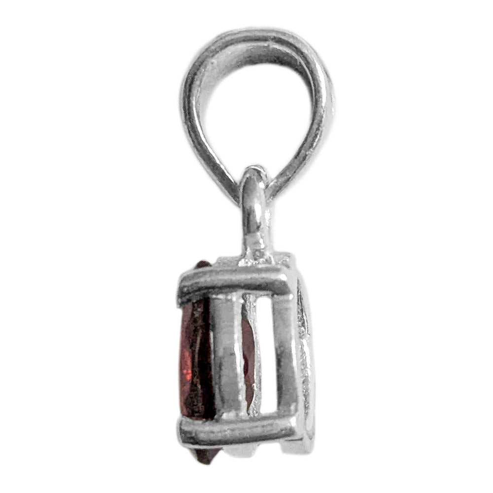 Pendentif grenat en argent massif 925