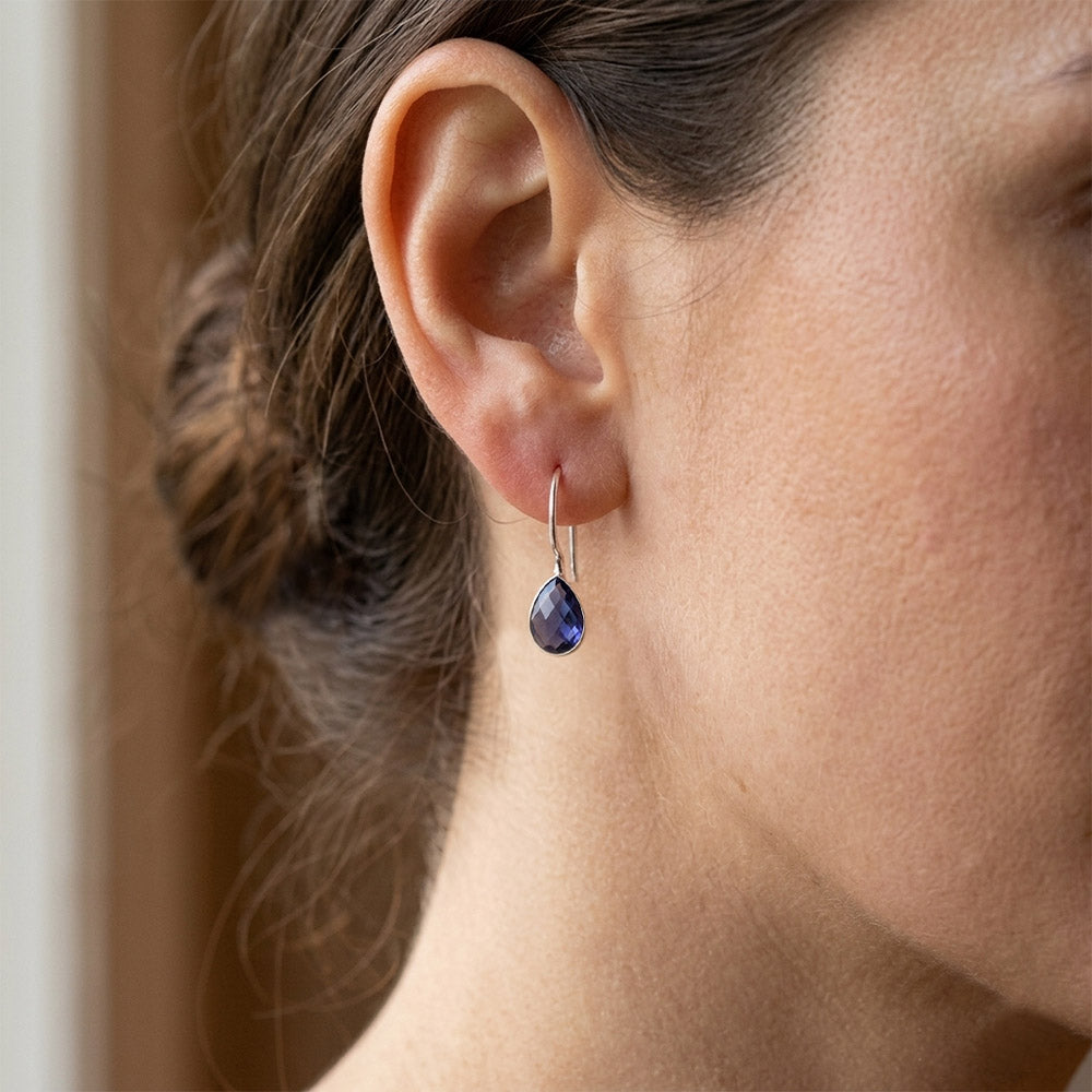 Iolite sterling silver earrings