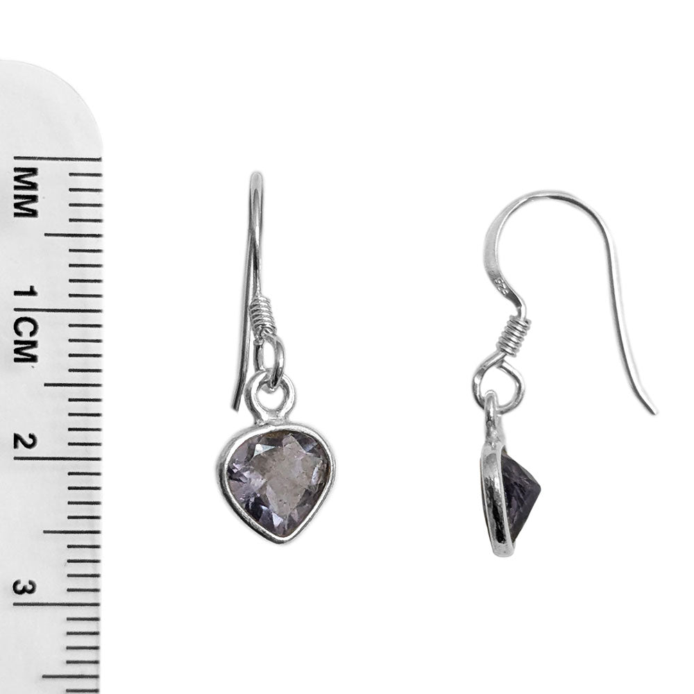 Iolite sterling silver drop earrings