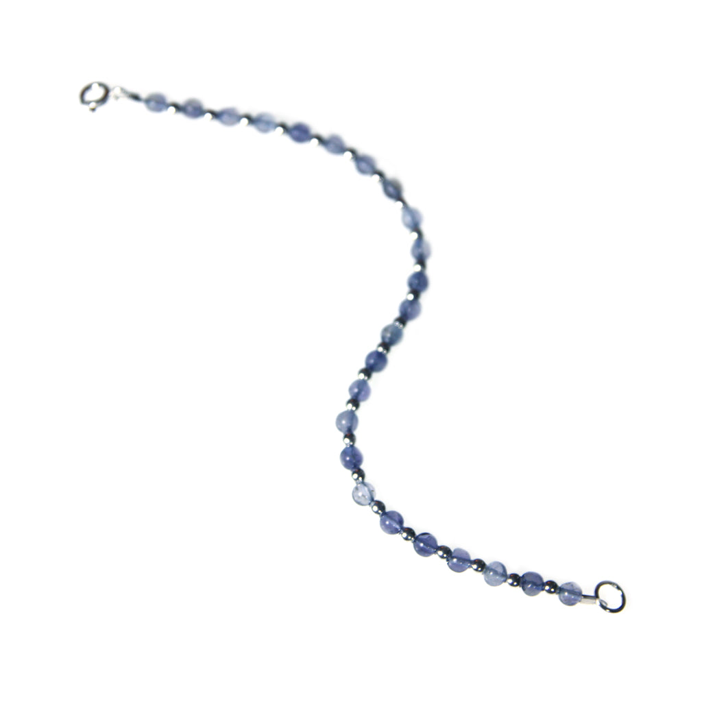 Bracelet iolite en argent massif 925