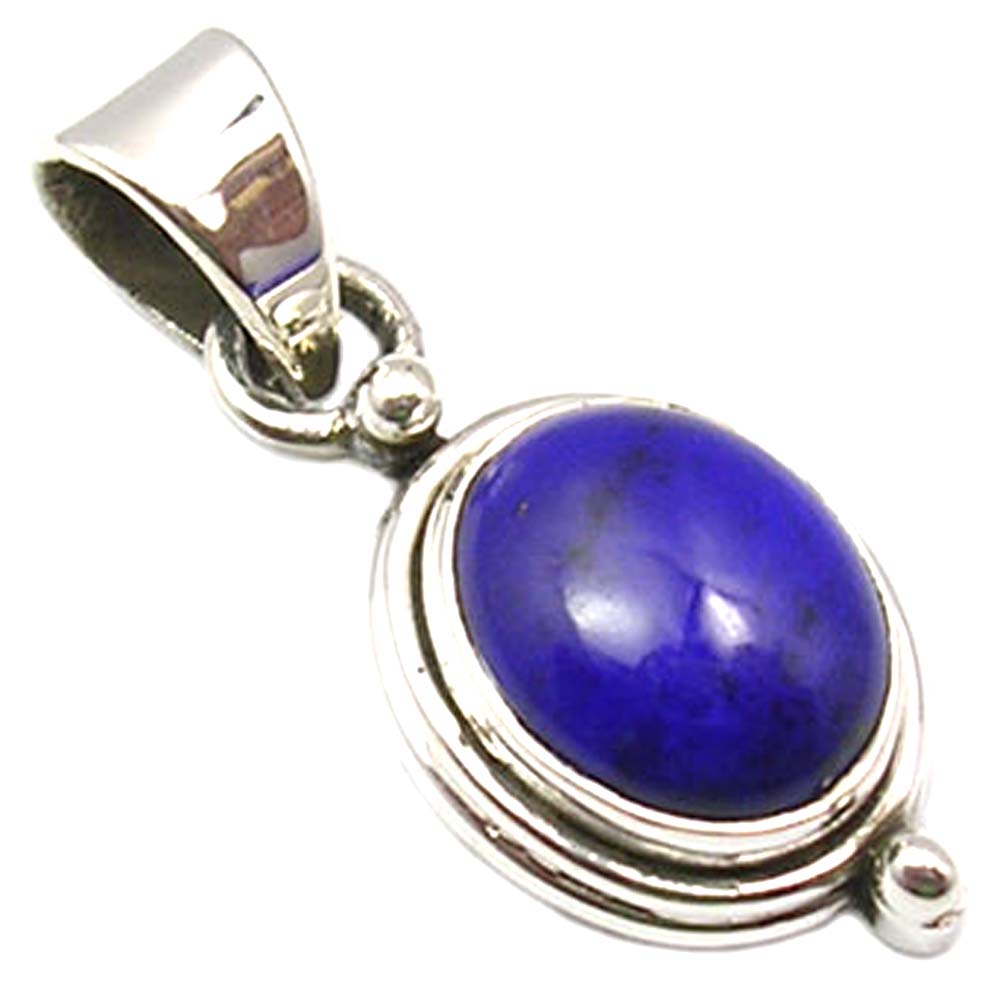 Pendentif lapis-lazuli en argent massif 925