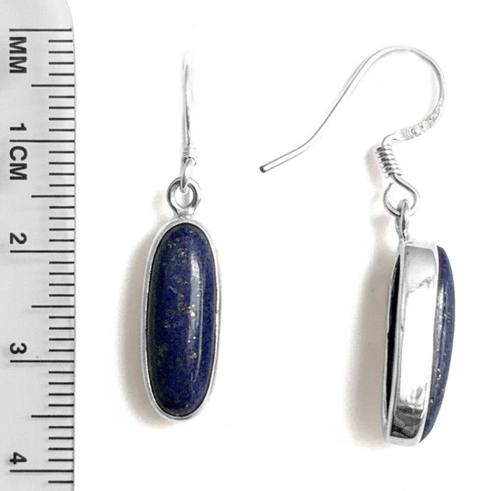 Lapis lazuli sterling silver drop earrings
