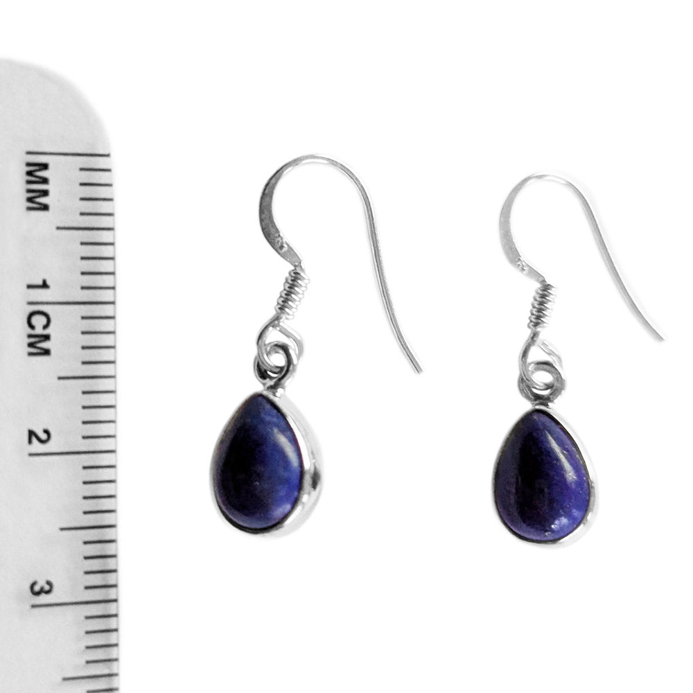 Boucles d’oreilles lapis-lazuli en argent massif 925