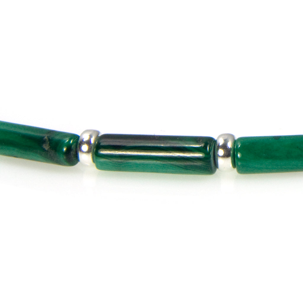 Collier malachite en argent massif 925