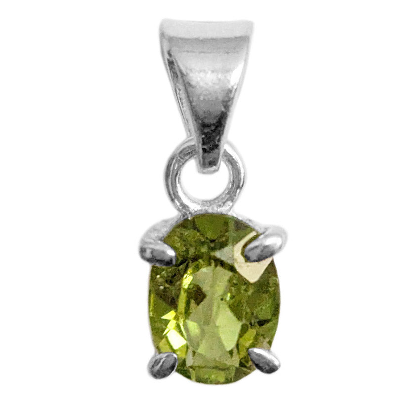 Pendentif péridot en argent massif 925