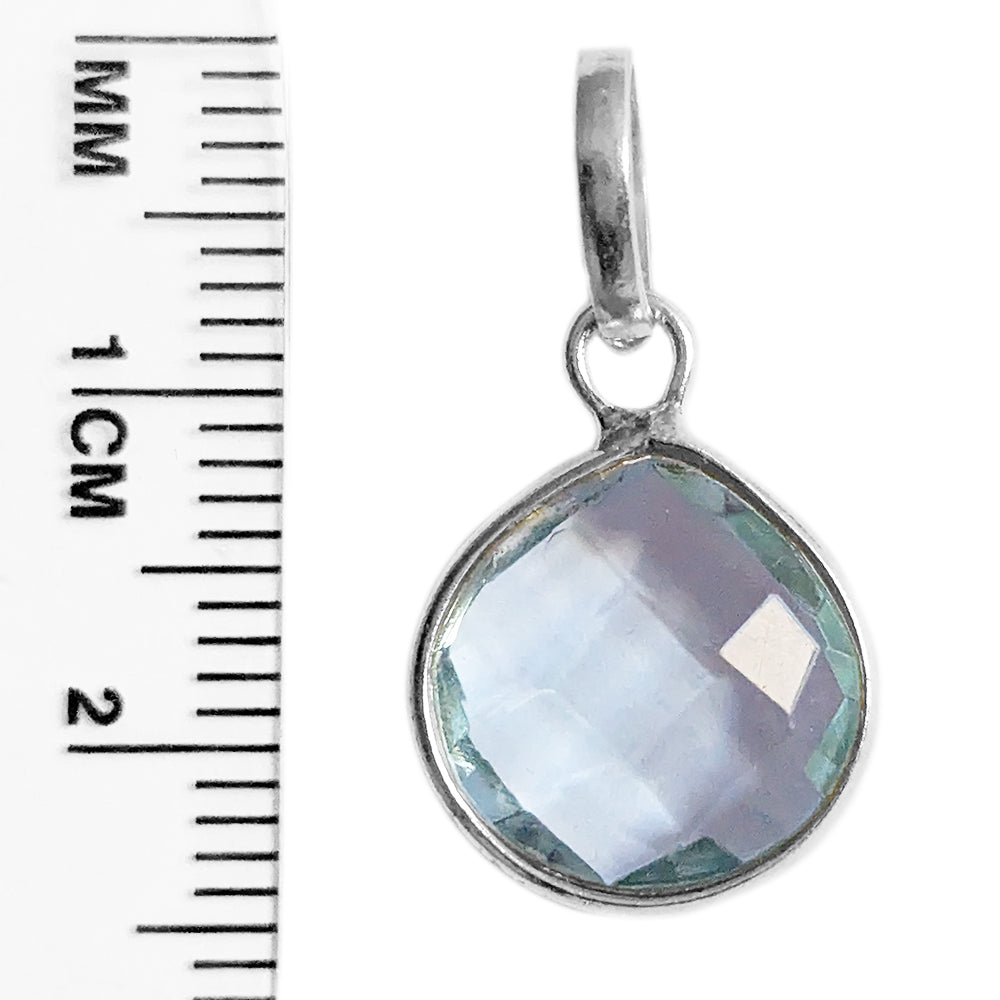 Blue topaz sterling silver pendant