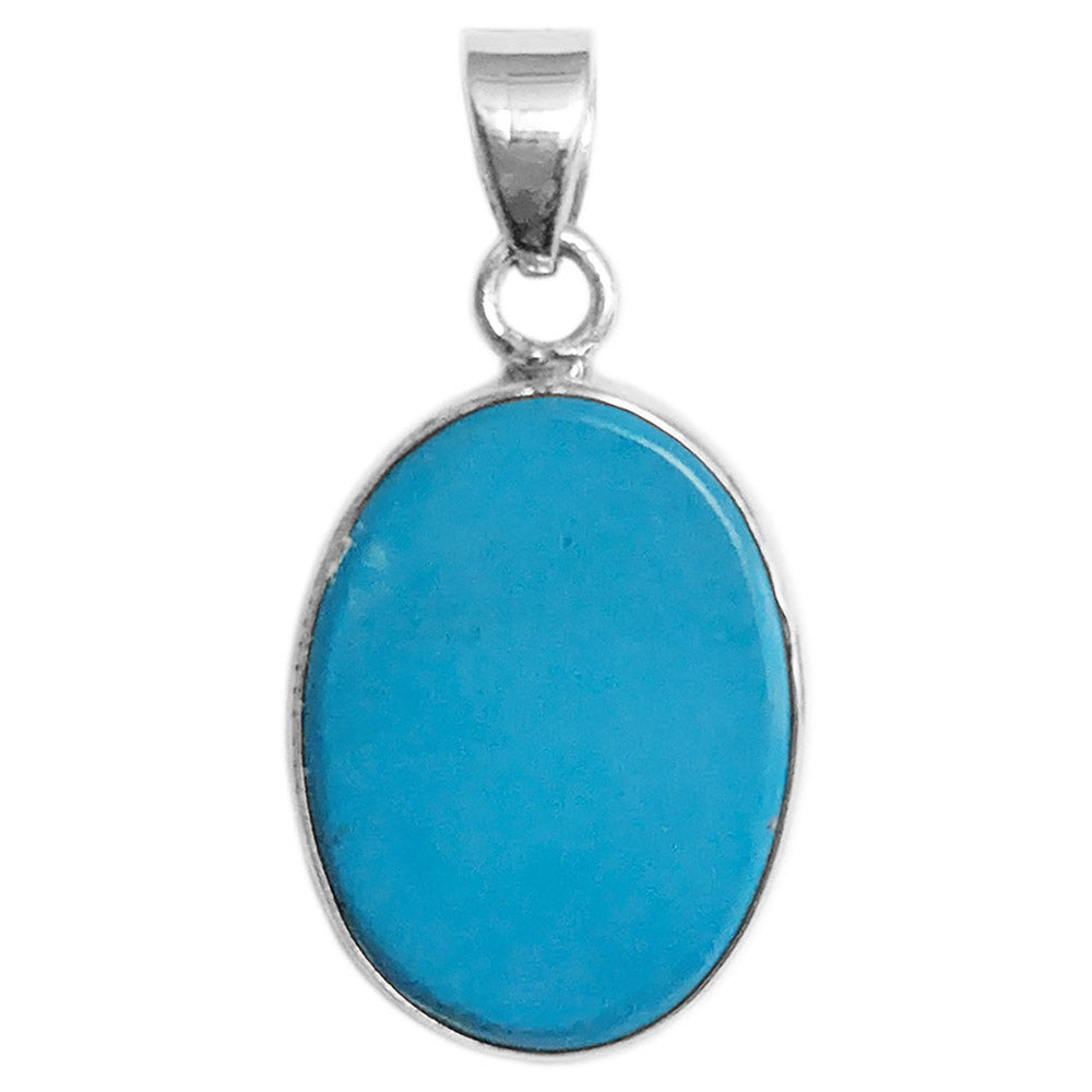Pendentif turquoise en argent massif 925