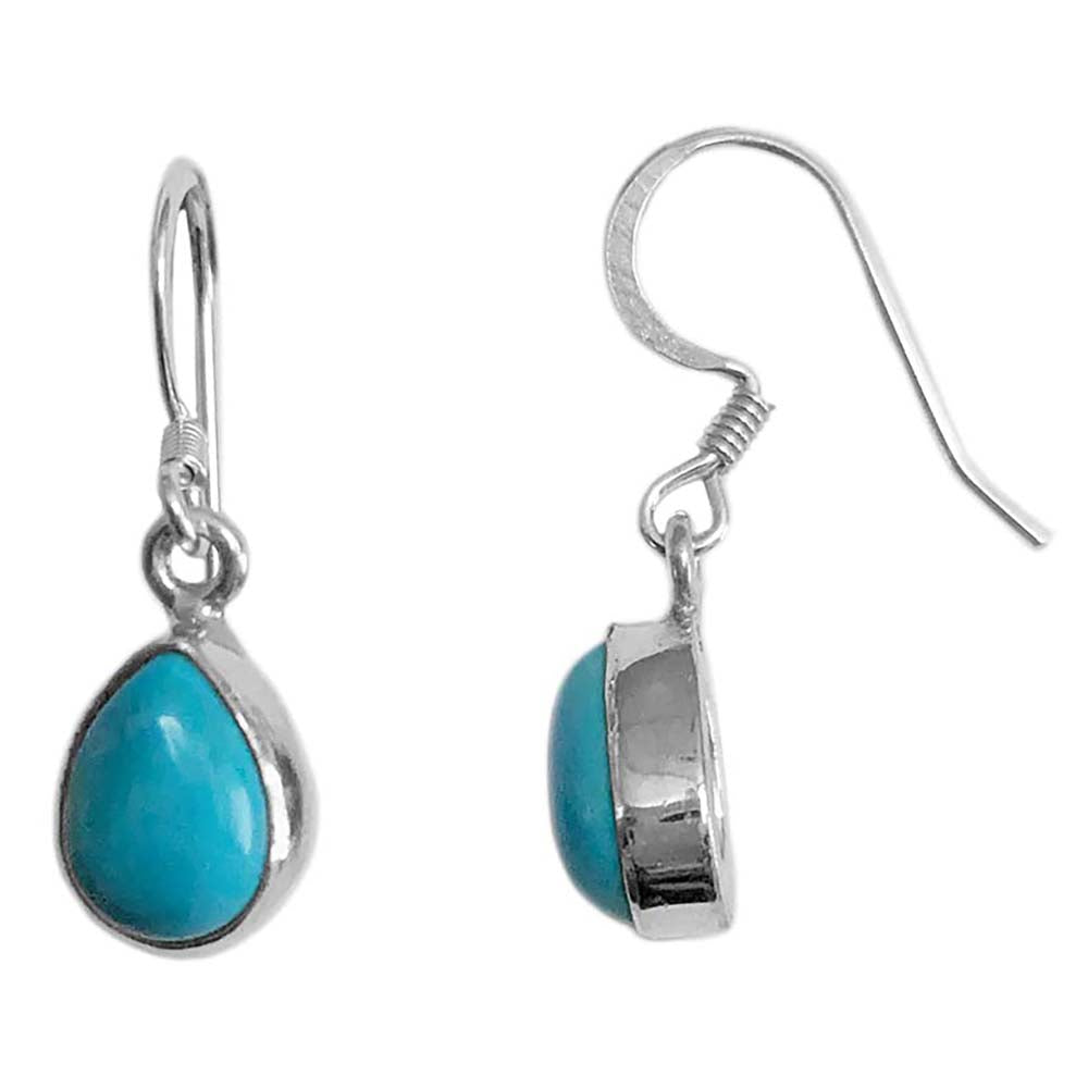 Boucles d’oreilles turquoise en argent massif 925