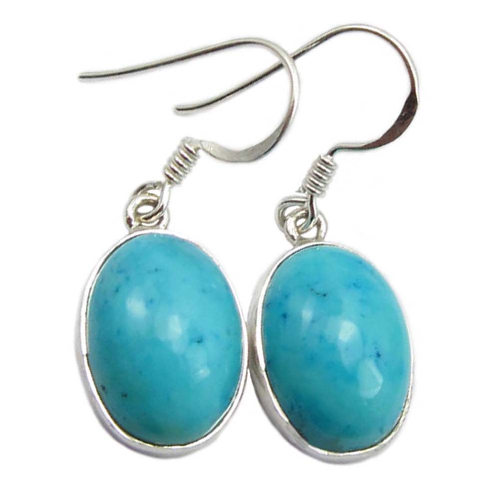 Turquoise sterling silver drop earrings