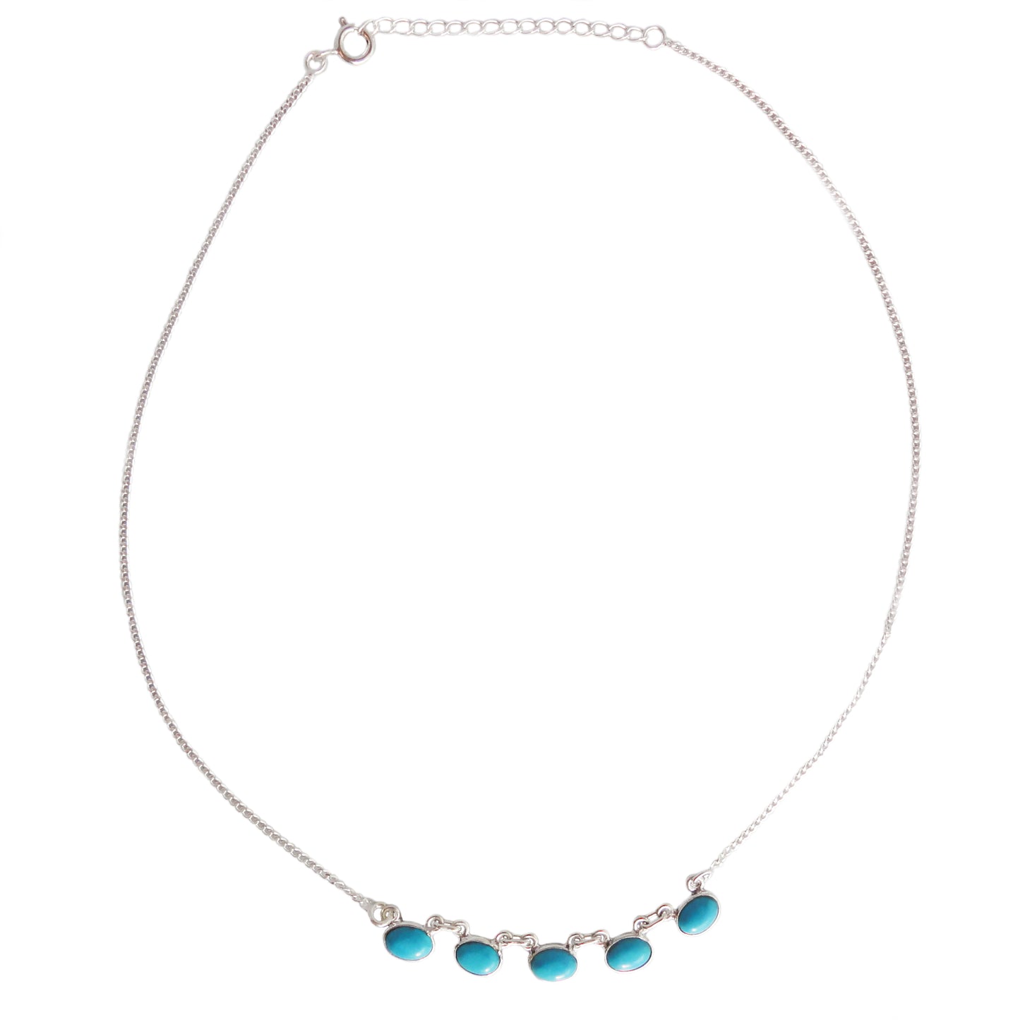 Turquoise sterling silver necklace