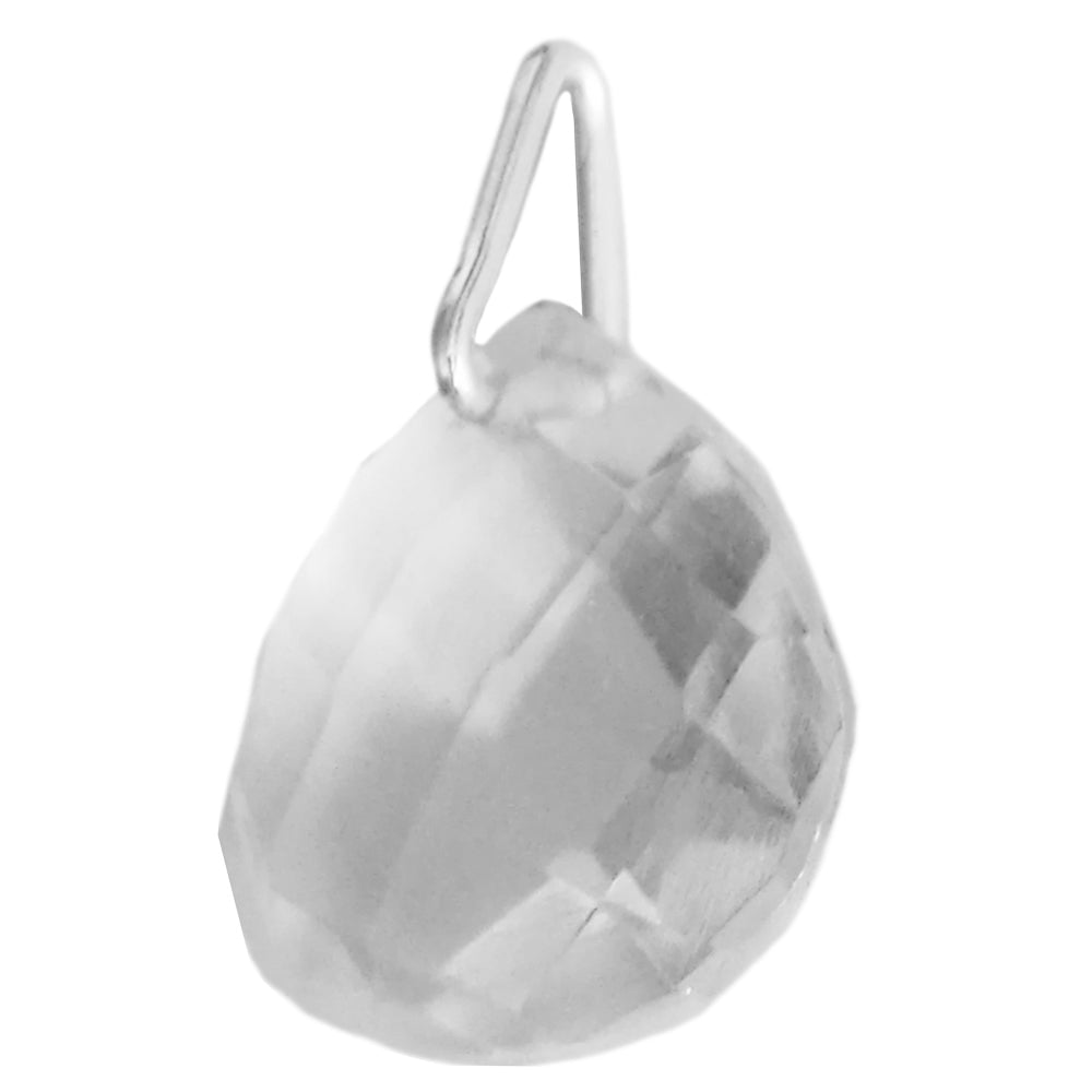 Crystal sterling silver pendant