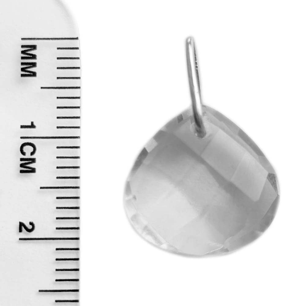 Crystal sterling silver pendant
